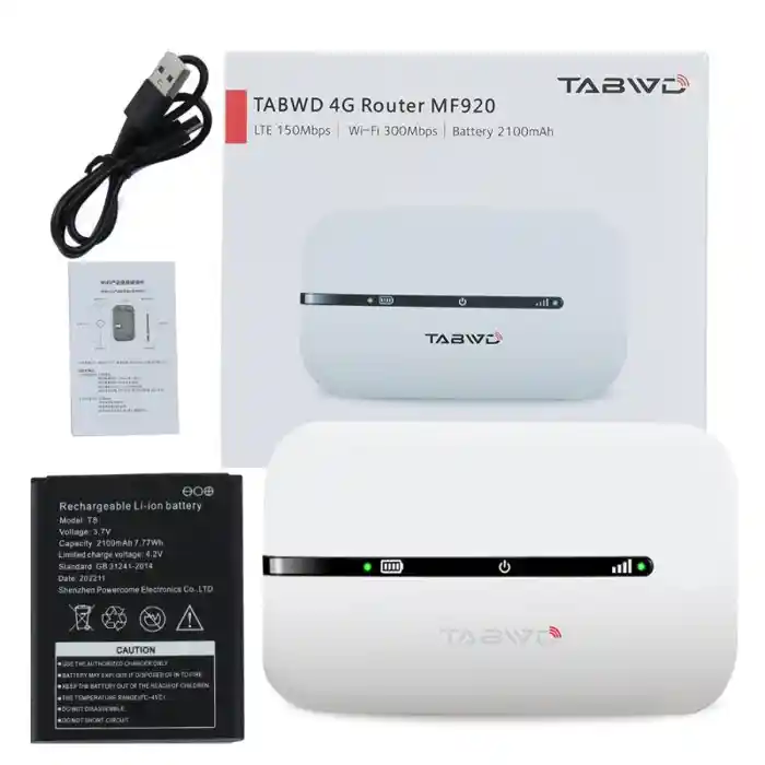 TABWD 4G POCKET ROUTER MF920 2100mah battery